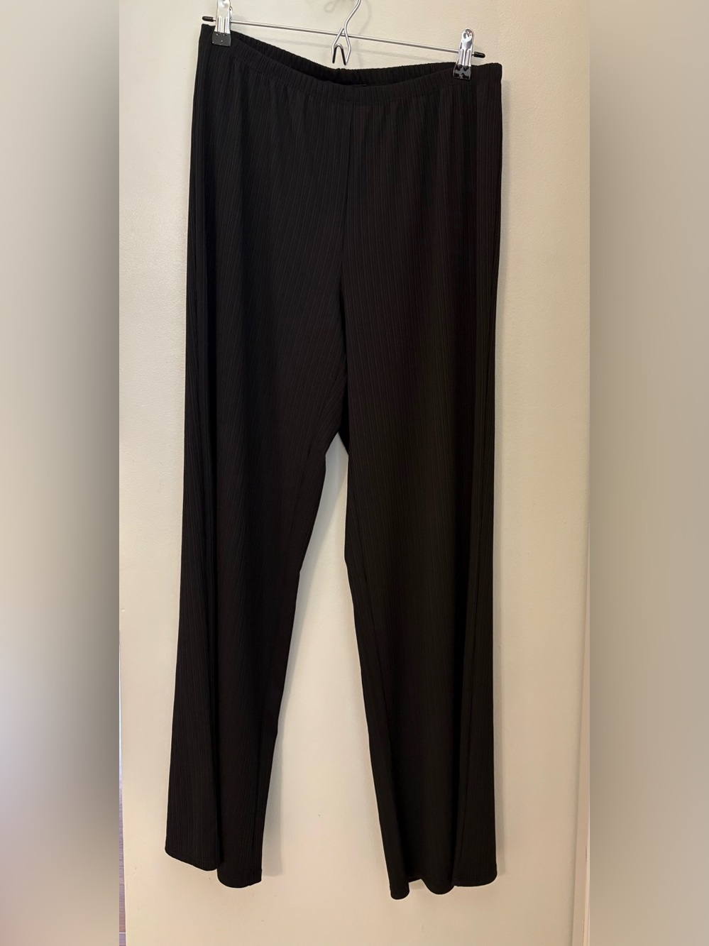 Melissa Paige Black Wide-Leg Pull-On Texture Pants Women’s Size:L